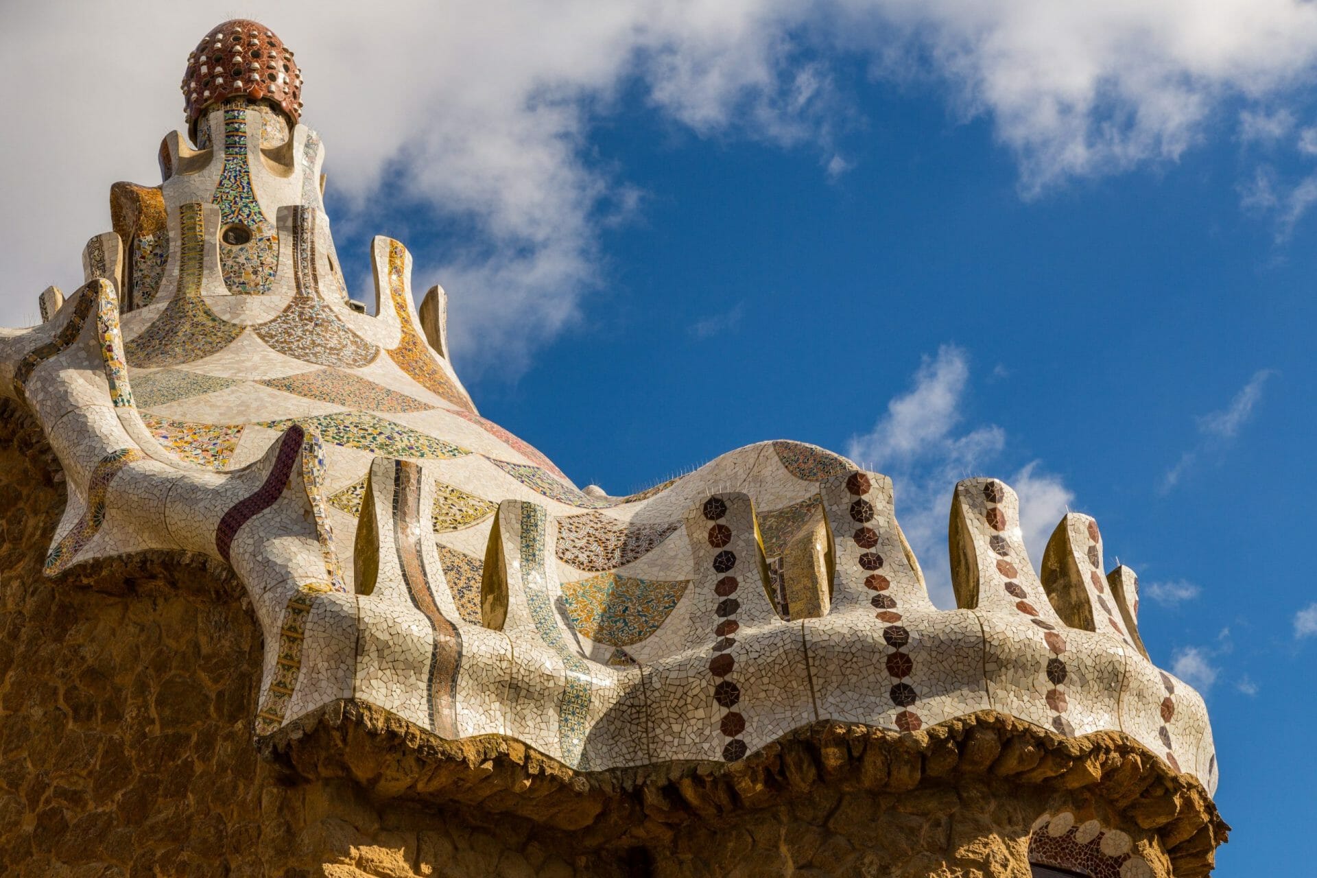 El parque Guell de Antonio Gaudi en Barcelone