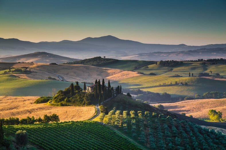 Paisaje de Toscana Italia