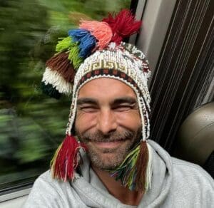 Jon Kortajarena en tren de Cuzco