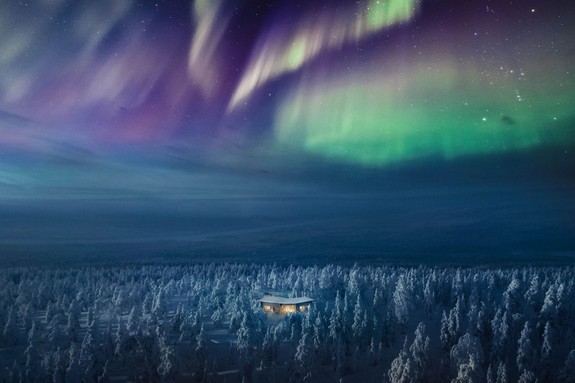 Ver aurora boreal en Laponia Finlandia