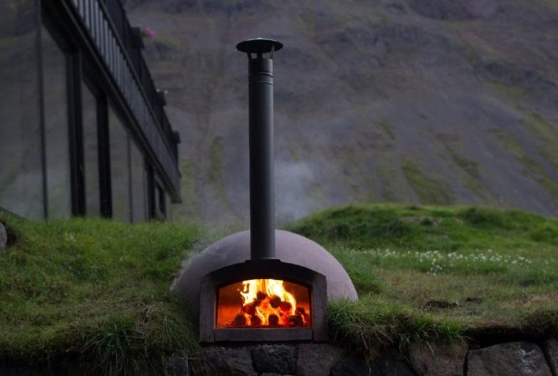 Deplar Farm chimenea comida volcanica